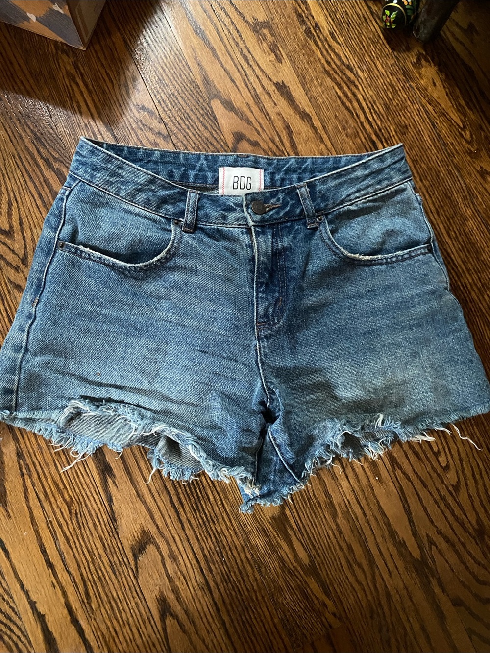 BDG Distressed Blue Denim Cutoff Shorts